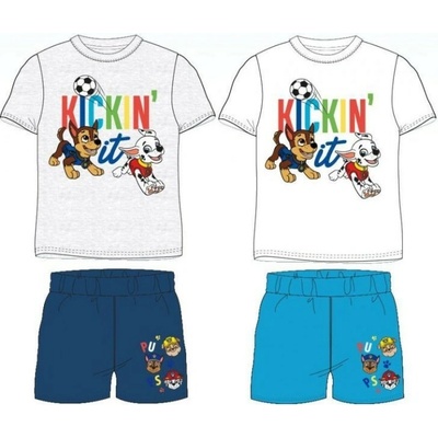 Eplusm Chlapecké pyžamo TLAPKOVÁ PATROLA KICKIN IT krátké Bílá