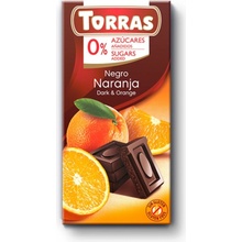 Torras Horká čokoláda s pomarančom 75g