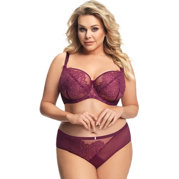 Gorsenia Макси сутиен с меки чашки в лилав цвят palermo k641eh-58634-cyklamen - Лилав, размер 70l