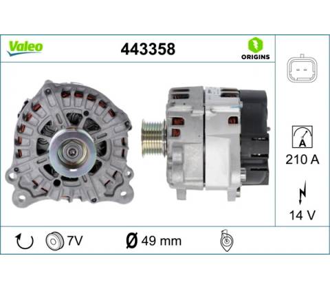 Alternátor VALEO 443358