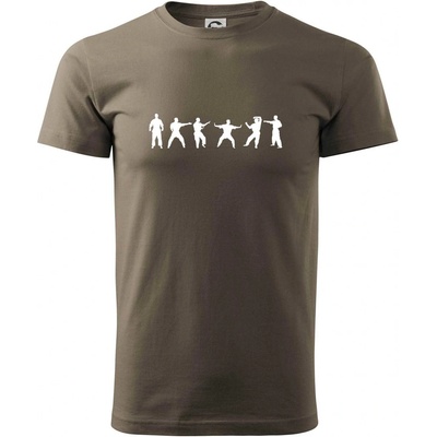 Karate postavy tričko Army