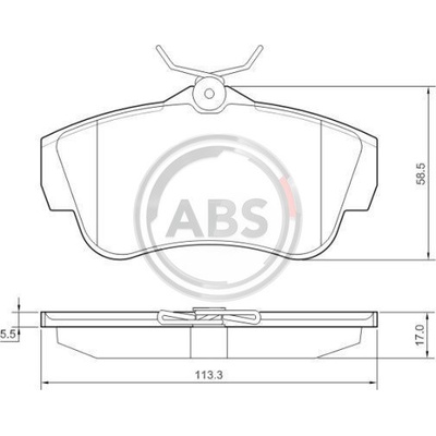 A.B.S. Sada brzdových platničiek kotúčovej brzdy 37590