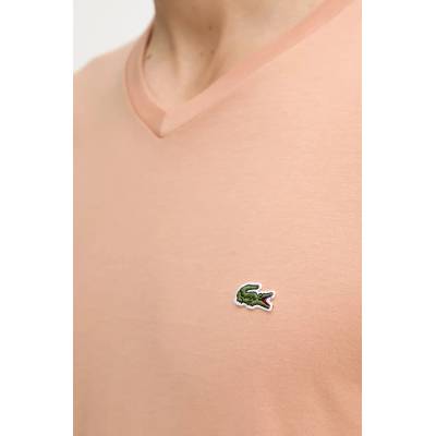 Lacoste Памучна тениска Lacoste в розово с изчистен дизайн TH6710 (TH6710)