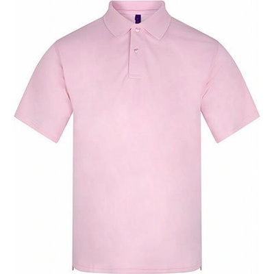 Henbury Pánská polokošile Coolplus z piké úpletu růžová světlá W475