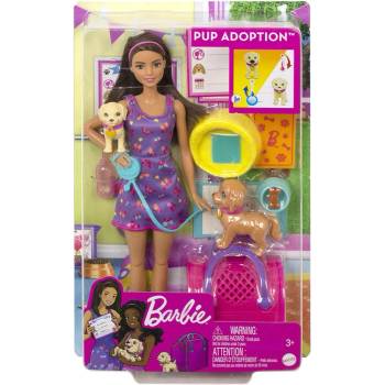 Barbie Игрален комплект Barbie - Кукла с кученце за осиновяване (HKD86)