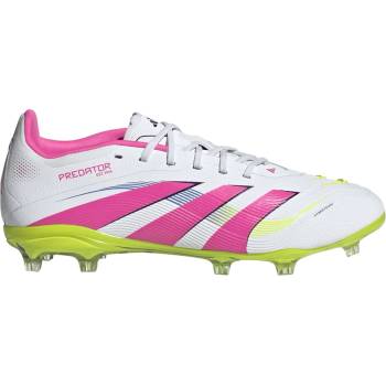 Adidas Детски футболни бутонки Adidas Unisex Kids' Pred Elt Firm Ground Football Boots - Wht/Pink/Lem