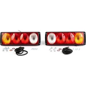  Комплект Стопове 314mm x 100mm x 65mm за Бус Камион Тир Ремарке Караванa 12V -24V с 5 функции с крушки