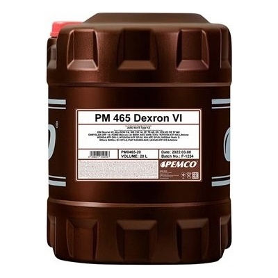 PEMCO 465 Dexron VI 20 l