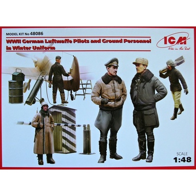 ICM Luftwaffe Pilots and Personnel in Winter Uniform 1:48