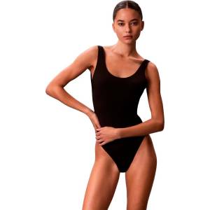 Calvin Klein Бански костюм Calvin klein LV00Q61205 Scoop Back swimsuit - Black (20242 Icon Cotton Emblem W Black)