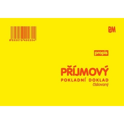 P&M 35 Přijmový pokladní doklad číslovaný propisovací