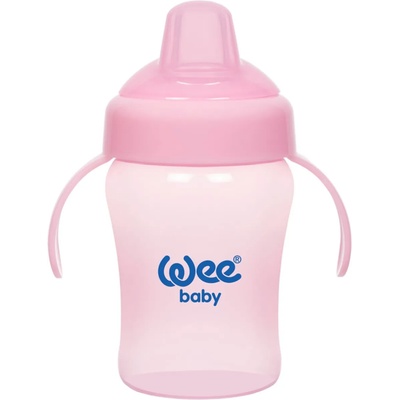 Wee Baby Неразливаща чаша с дръжки Wee Baby - Colorful, 240 ml, розова (775)