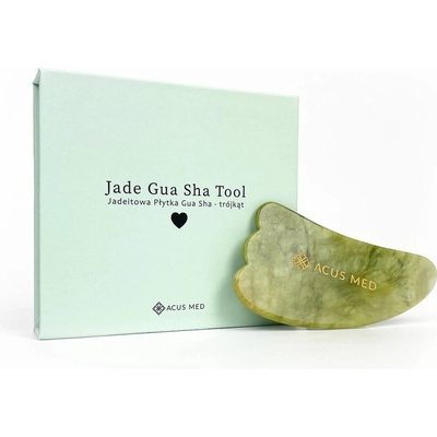 Acus Med Kámen Gua Sha | Nefritová masážní deska trojúhelník zelená