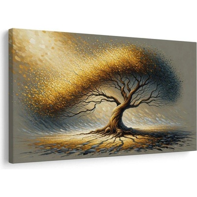 Obraz zlatý strom života ve větru - 90x60