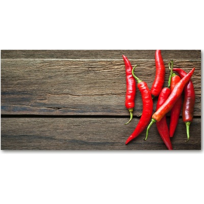 Foto obraz sklenený horizontálny chilli papričky 100x50 cm