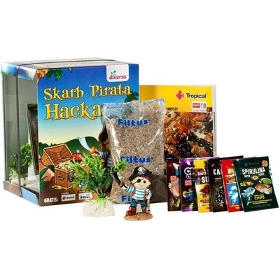 Diversa Pirát akvarijní set 20 x 20 x 25 cm