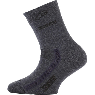 Lasting TJS dětské merino ponožky tmavě šedé