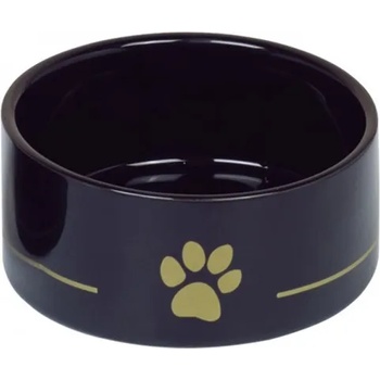Image 1 of Nobby Съд за храна или вода керамичен Golden Paw черен - Ø 15 x 6 см 550 мл NOBBY Германия 82343
