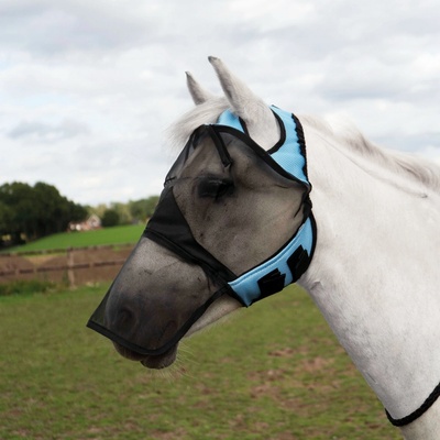 BUSSE Maska proti hmyzu Fly Cover Pro Gap bez ochrany uší s překrytím nozder light blue