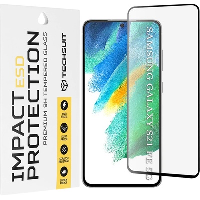 Techsuit Протектор за Samsung Galaxy S21 FE 5G - ESD Glass - Черен