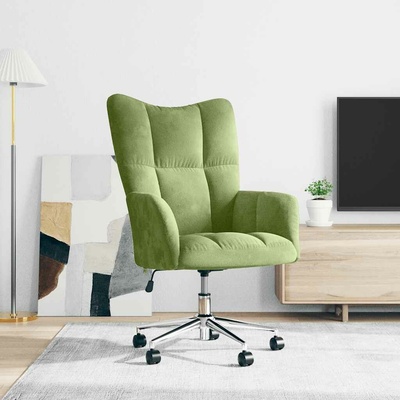 vidaXL 328054 relaxační světle zelené samet