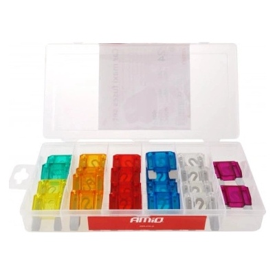 AMIO autopojistky MAXI pouzdro 24ks Mix