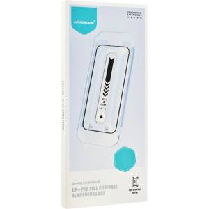 Nillkin iPhone 16 Plus / 15 Plus NILLKIN CP+ PRO 2.5D стъклено защитно фолио за екран, 9H + допълнителна рамка, ЧЕРНО (GP-163710)
