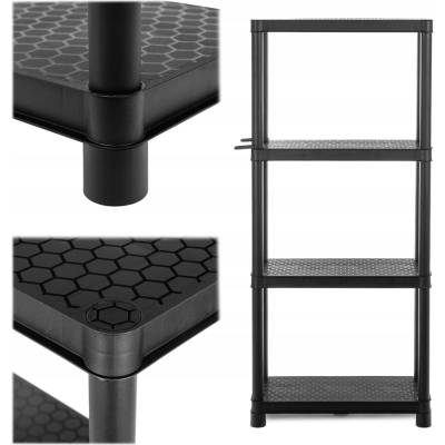 Prosperplast Regál do dielne STACKARO SOLID SMALL, 58x28x131,5cm, čierna KSS60-S411