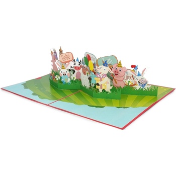 Kiriori Поздравителна картичка Kiriori Pop-up - Фермата (CLRBD047PAEN)