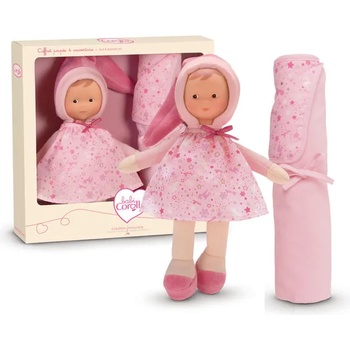 Corolle Розово цвете - Кукла джудже с одеало (BKG24)