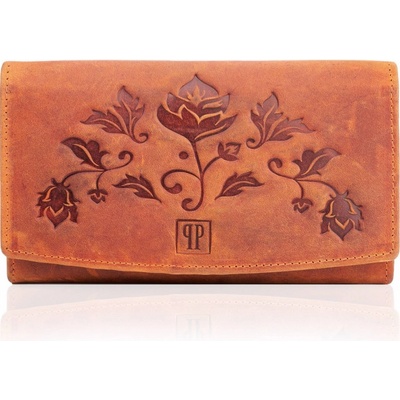 Paolo Peruzzi dámska kožená peňaženka Vintage oranžová T 01 OR
