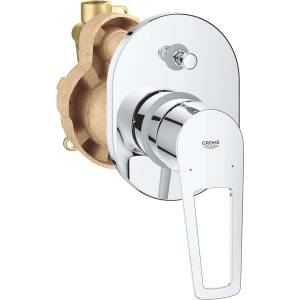 GROHE BauLoop - Скрита батерия, за 2 уреда, с корпус, хром 29041001 (29041001)