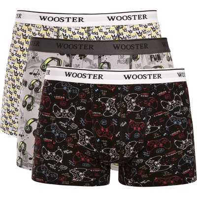 Wooster Набор от три - мъжки боксерки Wooster многоцветни Wooster | Cheren Siv Mnogotsveten | МЪЖЕ | XL