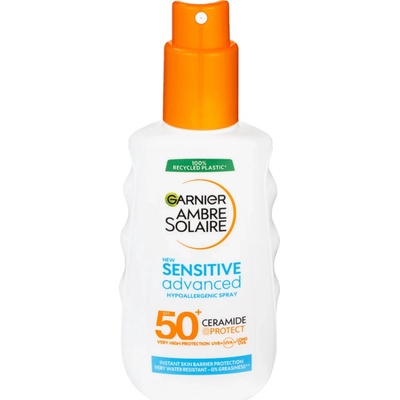 Garnier Ambre Solaire Sensitive Advanced sprej na opaľovanie pre citlivú pokožku SPF50+ 150 ml