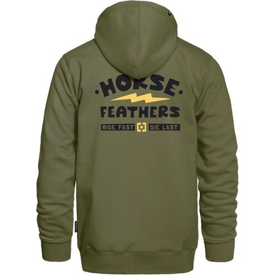 Horsefeathers IGNITE LODEN GREEN pánske mikiny na zips