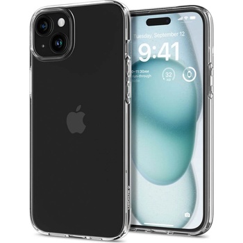 Spigen Противоударен Силиконов Калъф за iPhone 15 Plus, SPIGEN Liquid Crystal Case, Прозрачен (ACS06647)