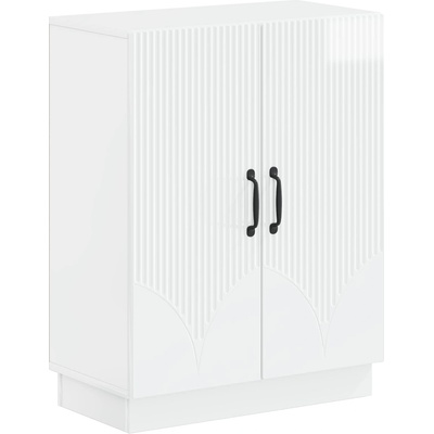 vidaXL Шкаф за баня HOORN Бял гланц 59, 5 x 31 x 77 см (897279)
