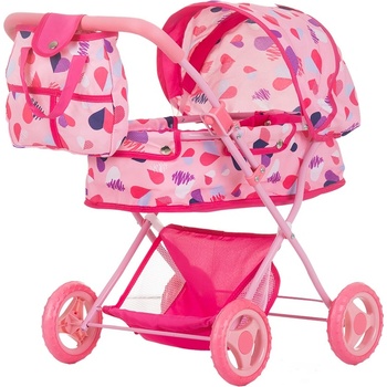 Chipolino Количка за кукли Chipolino - Дора, сърчица (KZKDR02402HE)