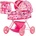 Chipolino Количка за кукли Chipolino - Дора, сърчица (KZKDR02402HE)