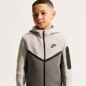 Nike Юношески суичър Nike Sportswear Tech Fleece Full-Zip Hoodie Juniors - Cave Stone