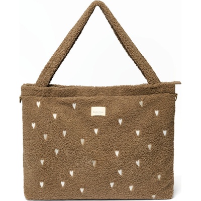 Studio Noos Teddy Hearts DIAPER BAG taška Brown Hearts – Zboží Dáma
