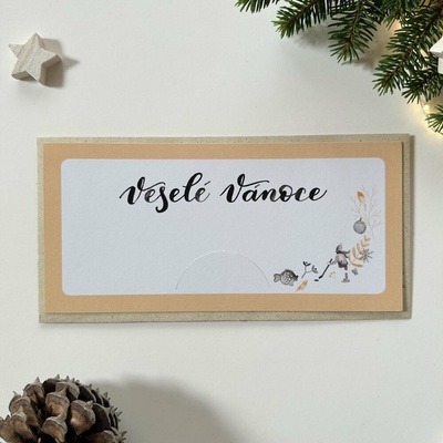 Be Nice EKO obálka na peníze, Veselé Vánoce
