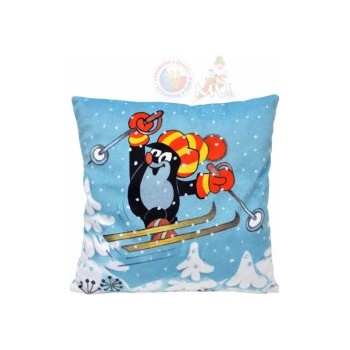 Moravská ústředna polštář Krtek lyžař 30x30