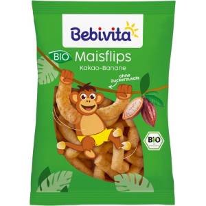 Bebivita Био царевичени пръчици Bebivita - С какао и банан, 30 g (19308) - ozone