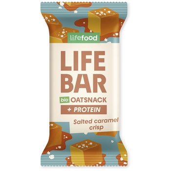 Lifefood Lifebar Oat Snack Protein slaný karamel BIO 40 g Вкус: солен карамел