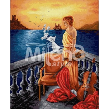 Milena Style Песента на океана - гоблен със схема конци Ariadna 1: 1