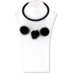 Dannyra Колие с черни помпони от визон Dannyra Jewels