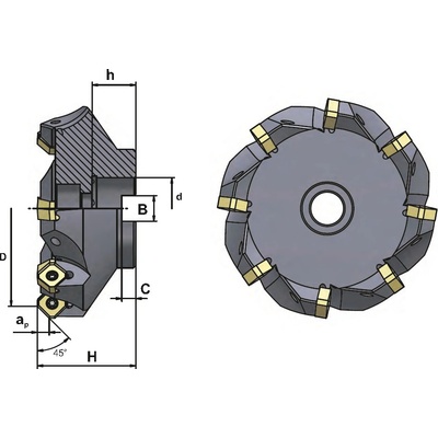 R646.23-160SOKU nástrčná fréza