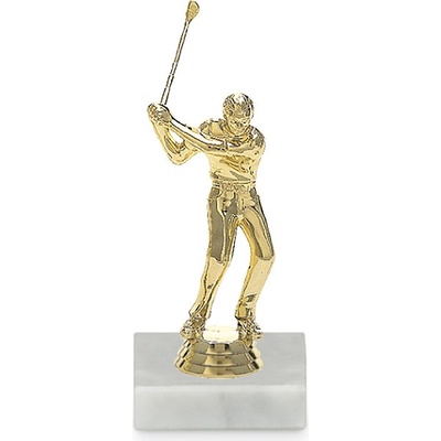 Figurka golf muž 14 cm zlato včetně podstavce