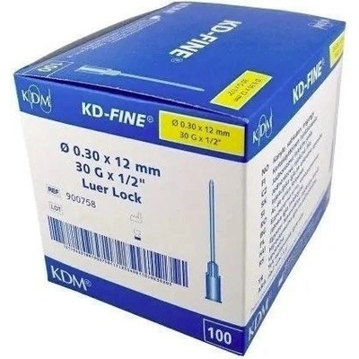 KD-FINE Injekčná ihla30 G 0,30 x 12 mm žltá 100 ks